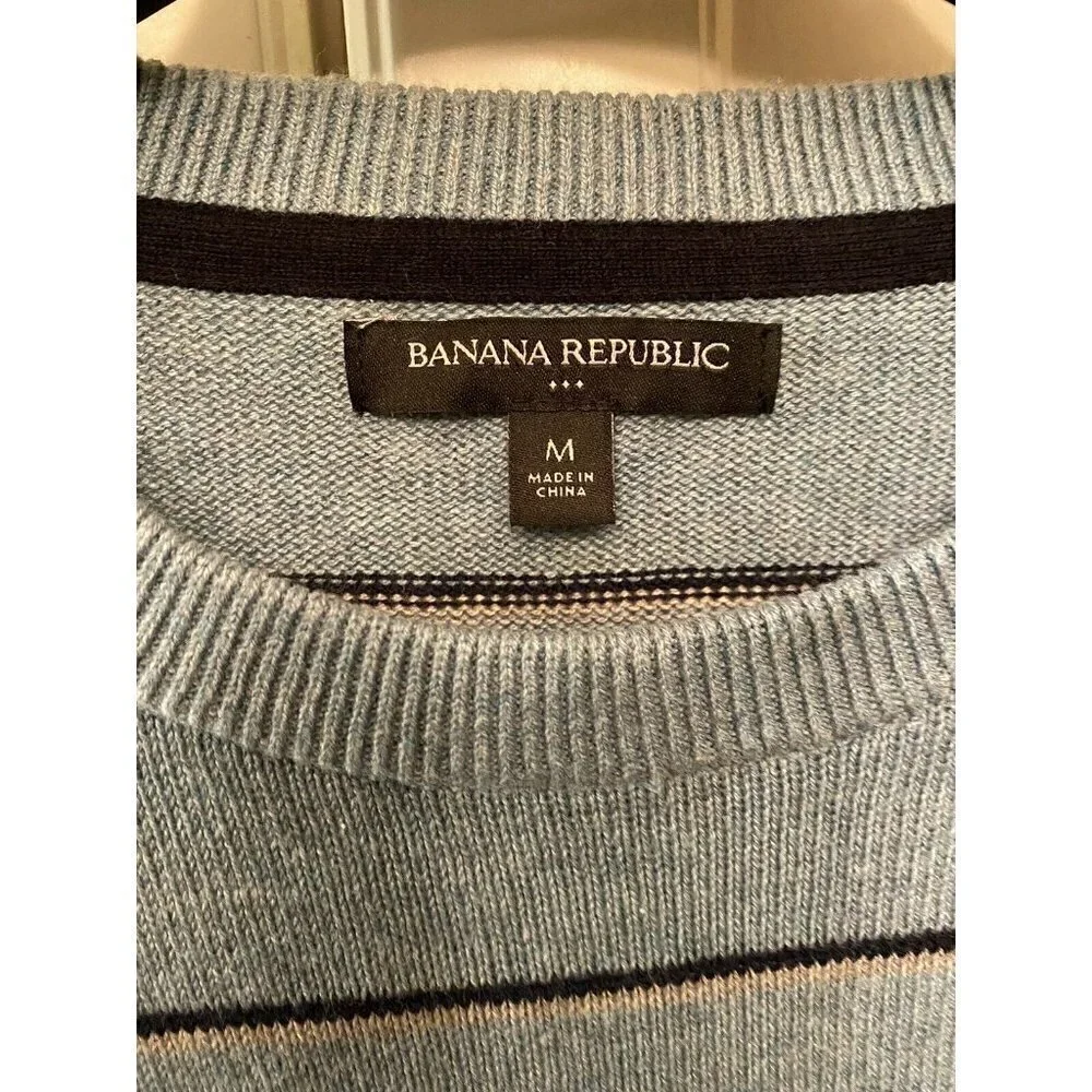 Banana Republic Sz Medium Long Sleeve‎ Blue Sweater